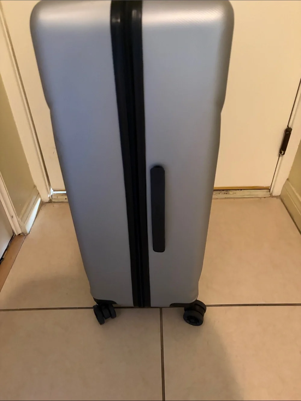 Lamborghini Silver Textured Hardshell Spinner Luggage